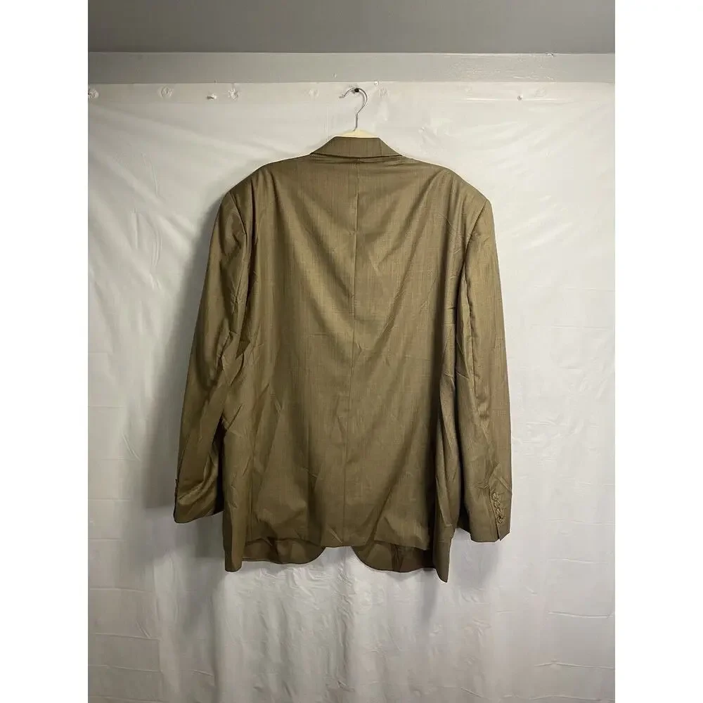 Jack Victor Super 100s Lanza CT Blazer Sport Coat 100% Wool Brown Size 48L Italy